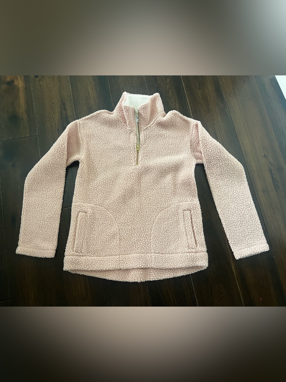 Sherpa Half-Zip Pullover Jacket - Light Pink